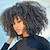 cheap Human Hair Capless Wigs-Remy Human Hair Wig Kinky Curly With Bangs Natural Black Capless Brazilian Hair Women&#039;s Natural Black #1B 8 inch 10 inch 12 inch Party / Evening Daily Wear Vacation