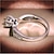 お買い得  指輪-1個 指輪 For 女性用 キュービックジルコニア ホワイト 結婚式 記念日 誕生日 合金 クラシック