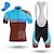 cheap Men&#039;s Clothing Sets-21Grams Men&#039;s Cycling Jersey with Bib Shorts Short Sleeve Mountain Bike MTB Road Bike Cycling Red Blue Sky Blue Bike Clothing Suit 3D Pad Breathable Quick Dry Back Pocket Polyester Spandex Sports