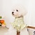 billiga Hundkläder-Hund Katt Klänningar Blomma Mode söt stil Helgdag Ledigt / vardag Hundkläder Valpkläder Hundkläder Mjuk Grön Purpur Orange Kostym för tikar och hundar Polyester S M L XL 2XL