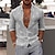 cheap Men&#039;s Casual Shirts-Men&#039;s Shirt Rudder Turndown Street Casual Button-Down Long Sleeve Tops Casual Fashion Breathable Comfortable Gray