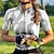 billige Trøjer til kvinder-21Grams Dame Cykeltrøje Kortærmet Cykel Toppe med 3 baglommer Bjerg Cykling Vej Cykling Åndbart Svedtransporende Hurtigtørrende Refleksbånd Hvid Gul Rød Stribe Sport Tøj
