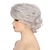 preiswerte ältere Perücke-kurzes lockiges graues Haar alte Damenperücke mit Pony natürliches synthetisches Haar hitzebeständige Cosplay-Vollperücken