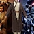 billiga Film- och TV-kostymer-Obi wan kenobi Jedi Knight Cosplay-kostym Kläder Herr Film-cosplay Cosplay Brun Kaffe Karnival Maskerad Kappa Topp Byxor