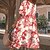 cheap Print Dresses-Women&#039;s Casual Dress Swing Dress Midi Dress Yellow Red Blue Half Sleeve Floral Print Summer Spring Crew Neck Casual Loose Fit 2023 S M L XL XXL