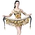 abordables Disfraces de bailarín-Mujer Bailarín Danza del Vientre traje de pole dance vestido de club nocturno Fiesta Poliéster Dorado claro Plata Cinturón