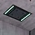 halpa Suihkuhanat-suihkuhana, 500 * 360 mattamusta kylpyhuonehana sadesuihku, jossa on monivärinen led ruostumattomasta teräksestä valmistettu suihkupää kattoon asennettu ti-pvd-ominaisuus - design /