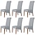 levne Potah na jídelní židli-6ks jednobarevné potahy na jídelní židle, strečový potah na židle, spandexové potahy na vysoké opěradlo židle potah na sedačku s gumičkou pro jídelnu, svatbu, obřad, banket