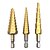 preiswerte Bohrer-Set-3 stücke hss stufenbohrer hexagonal gerade nut metall bohrer multifunktional werkzeug stahl plattenöffner schritt bohren