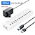 cheap USB Hubs-ORICO USB3.0 HUB 7/10/13/16 Ports Powered USB 3.0 HUB BC1.2 Charger USB HUB With Individual On/Off Switches and 12V/2A Power Adapter For Desktop