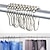 cheap Shower Curtains Top Sale-12 pcs Stainless Steel Curtain Hooks Bath Curtain Rollerball Shower Curtain Rings Hooks 5 Rollers Polished Satin Nickel Ball