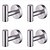 cheap Bathroom Accessory Set-4pcs Robe Hooks Rustproof SUS304 Stainless Steel Wall Hooks Silky Matte Black Finished Hand Mirror Polishing Bathroom Accessories Robe Hooks High Quality