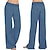 cheap Pants-Women&#039;s Wide Leg Pants Trousers Faux Denim Black Blue Dark Blue Fashion Casual Lounge High Waist Baggy Daily Weekend Full Length Stretchy S M L XL 2XL