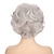 Недорогие старший парик-короткие вьющиеся седые волосы парик старушки с челкой натуральные синтетические волосы термостойкие косплей полные парики