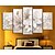 preiswerte Botanische Drucke-5 Panels Wandkunst Leinwanddrucke Malerei Kunstwerk Bild Lilie Blumenpflanze Heimtextilien Dekor gerollte Leinwand kein Rahmen ungerahmt ungedehnt