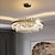 ieftine Candelabre-Candelabru cu LED din oțel inoxidabil cu pandantiv de cristal reglabil de 60 cm sufragerie în stil nordic 110-120v 220-240v