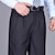 cheap Dress Pants-Men&#039;s Dress Pants Trousers Pleated Pants Zipper Pocket Straight Leg Plain Comfort Breathable Ankle-Length Wedding Office Work Fashion Chic &amp; Modern Black+Grey Smoky gray High Waist Micro-elastic