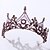 cheap Photobooth Props-Baroque Crown Black Bridal Crystal Tiara Crown Gothic Headpiece Vintage Queen Hair Accessories for Women and Girls