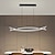 cheap Pendant Lights-100 cm LED Pendant Light Line Design Metal Artistic Style Modern Chandelier Modern Simple Nordic Minimalist Light Luxury Restaurant Long Bar Table Dining Room 110-120V 220-240V