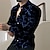 abordables Camisas de Hombre-Hombre Camisa Camisa gráfica Geometría Cuello Vuelto Azul Piscina Impresión 3D Exterior Calle Manga Larga Abotonar Estampado Ropa Moda Design Casual Transpirable / Verano / Primavera / Verano