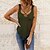 cheap Tank Tops-Women&#039;s Tank Patchwork Classic Solid / Plain Color V Neck Summer Regular Black White Blue Army Green Dark Coffee