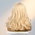 cheap Human Hair Capless Wigs-Human Hair Blend Wig Long Curly Layered Haircut Deep Parting With Bangs Blonde Cosplay Natural Hairline African American Wig Capless Brazilian Hair Women&#039;s All Beige Blonde / Bleached Blonde 22 inch