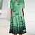 Χαμηλού Κόστους Γυναικεία Φορέματα-Γυναικεία Φόρεμα ριχτό Φόρεμα μέχρι το γόνατο Πράσινο του τριφυλλιού Κίτρινο Ρουμπίνι Κοντομάνικο Φλοράλ Τσέπη Στάμπα Άνοιξη Καλοκαίρι Στρογγυλή Ψηλή Λαιμόκοψη Κομψό Καθημερινό Διακοπές 2022 Τ M L XL