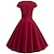cheap Historical &amp; Vintage Costumes-Retro Vintage 1950s A Line Dress Rockabilly Swing Dress Flare Dress Women&#039;s Bow Plain V Neck Masquerade Cocktail Party Tea Party Casual Daily Dress