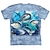 preiswerte 3D-T-Shirts für Jungen-Jungen 3D Tier Hai T-Shirt Kurzarm 3D-Druck Sommer Frühling Aktiv Sport Modisch Polyester kinderkleidung 3-12 Jahre Outdoor Täglich Regular Fit