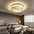tanie Żyrandole wyjątkowe-50 cm okrągłe oświetlenie sufitowe led żyrandol ze stali nierdzewnej w stylu nordyckim jadalnia salon sypialnia