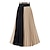 cheap Women&#039;s Skirts-Women&#039;s Fashion Swing Skirts Casual Daily Weekend Color Block Pleated Blue Beige One-Size / Loose