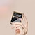 abordables Coques Samsung-téléphone Coque Pour Samsung Galaxy Z Flip 5 Z Flip 4 Z Flip 3 Coque Arriere Clapet Mode Protecteur d&#039;objectif de caméra Fleur Verre Trempé