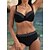 cheap Bikini Sets-Women&#039;s Swimwear Bikini 2 Piece Normal Swimsuit Dot High Waisted Black V Wire Padded Bathing Suits Vacation Sexy Sports