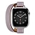 cheap Apple Watch Bands-Double Tour Compatible with Apple Watch band 38mm 40mm 41mm 42mm 44mm 45mm 49mm Metal Clasp Adjustable Genuine Leather Strap Replacement Wristband for iwatch Series Ultra 8 7 SE 6 5 4 3 2 1