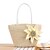 cheap Bags-Women&#039;s Polyester Linen Top Handle Bag Straw Bag Shoulder Bag Zipper Daily Outdoor Solid Color White Camel