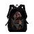 tanie Graficzne torby drukowane-Męskie Damskie dzieci plecak Tornister 3D plecak Szkoła Codzienny Psy Druk 3D Oxford Duża pojemność Zamek Nadruk Czarny Biały Brązowy