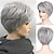 cheap Synthetic Trendy Wigs-Short Cream White Wigs for Women Synthetic Natural Party Cosplay Pixie Wig