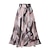 저렴한 여성 치마-여성용 나와 그네 블랙 블러슁 핑크 스커트 여름 프린트 패션 긴 길이 홀리데이 휴가 L XL 2XL / 맞춤 루스