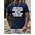 お買い得  メンズグラフィックTシャツ-レタード ブラック アーミーグリーン ブルー Tシャツ カジュアルスタイル 男性用 グラフィック コットン混 シャツ シンプル アイデア シャツ 半袖 快適なTシャツ カジュアル 夏 ファッションデザイナーの衣類 M L XL 2XL 3XL