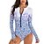 economico Guardie eruttive-Per donna Top sottomuta Costume da bagno Protezione solare UV UPF50+ Traspirante Manica lunga Body Costume da bagno Zip frontale Nuoto Surf Spiaggia Sport acquatici Leopardo Autunno Primavera Estate