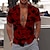 voordelige Hawaiiaanse reversoverhemden voor heren-Voor heren Overhemd Hawaiiaans overhemd Grafisch overhemd Aloha-shirt Bladeren Strijkijzer Wit Rood blauw Paars Print Buiten Straat Korte mouw Afdrukken Button-omlaag Kleding Modieus Ontwerper Casual
