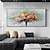 cheap Floral/Botanical Paintings-Handmade Oil Painting CanvasWall Art Decoration Abstract Knife Painting Landscape Tree For Home Decor Rolled Frameless Unstretched Painting