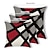 cheap Geometric Style-Geometric Throw Pillow Cover 4PC Double Side Red Black Soft Decorative Square Cushion Case Pillowcase for Bedroom Livingroom Superior Quality Machine Washable Outdoor Cushion for Sofa Couch Bed Chair