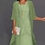 halpa Naisten mekot-naisten mekkosetti pitsimekko midi-mekko vaaleansininen vihreä harmaa puolihihainen kukkakirjailtu kerroksittainen tilkkutäkki kesä kevät syksy pyöreä pääntie tyylikäs chinoiserie 2023 m l xl xxl