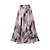hesapli Kadın Etekleri-Kadın&#039;s Etek Salıncak Midi Polyester Doğal Pembe Siyah Etekler Yaz Desen Moda Uzun (L) Tatil Seyahat L XL 2XL / Bol Fit
