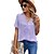 cheap Women&#039;s Tops-Women&#039;s Blouse Shirt Green Purple Yellow Plain Lace Trims Short Sleeve Daily Weekend Streetwear Casual V Neck Regular S