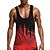 cheap Sports-Men&#039;s Running Tank Top Workout Tank Tee Tshirt Breathable Comfortable Quick Dry Yoga Gym Workout Running Sportswear Activewear Tie Dye White Red Blue