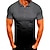 billige button up poloer for menn-herre t-skjorte ermer fargeblokk henley medium spring&amp;amp; sommergrønn hvit grå svart-rød