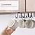 cheap Kitchen Storage-Kitchen Double-row Hook Hanging Cup Holder Household Punch-free Wall Cabinet Hook Spatula Rack Cup Storage Wrought Iron Hook