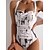 cheap One-Pieces-Women&#039;s Swimwear One Piece Monokini Bathing Suits Normal Swimsuit Tie Dye High Waisted White Strap Padded Bathing Suits Vacation Sexy Sports